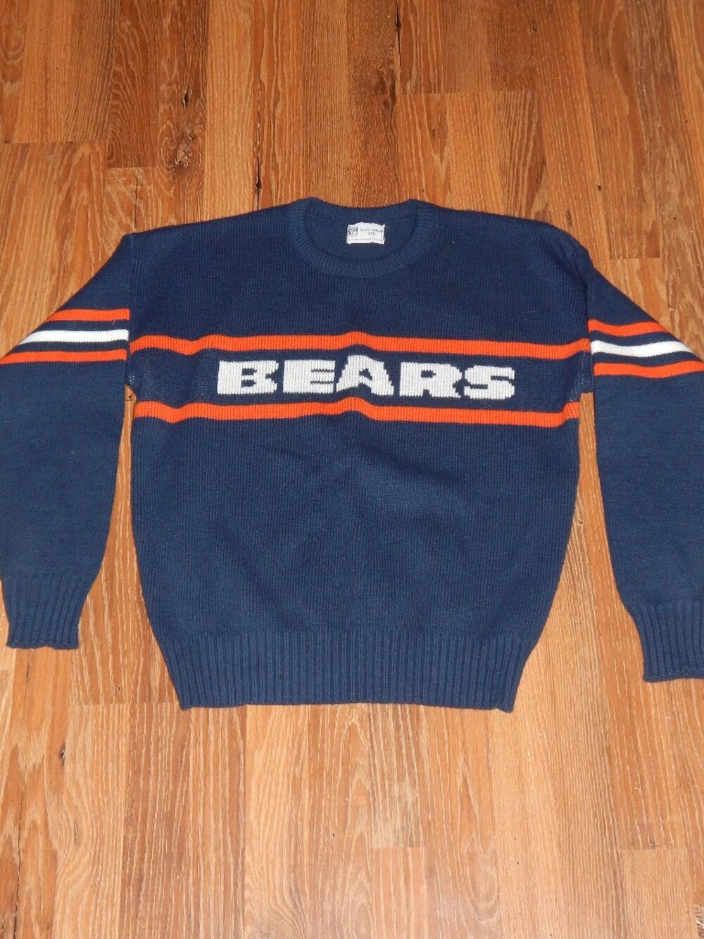 Vintage 80s Cliff Engle NFL Chicago Bears Mike Ditka Mens Size M Sweater 22 x 25